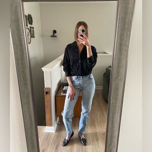 Calvin Klein Men's Black Long-Sleeve Button Shirt